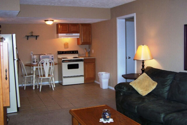 Eureka Suites 1 Bedroom Living Room & Kitchen